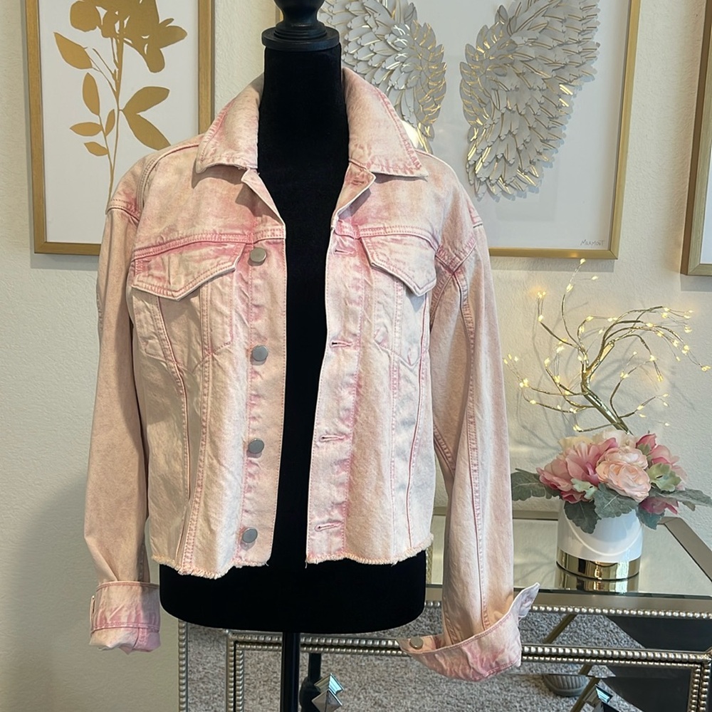 DL 1961 pink denim jacket Size Small